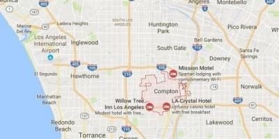 Compton-LA-Karte - Compton-Los Angeles anzeigen (Kalifornien - USA)