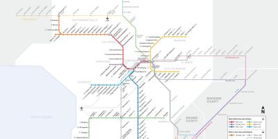 Metrolink-Karte Los Angeles