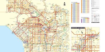 Los Angeles-bus-Routen Karte