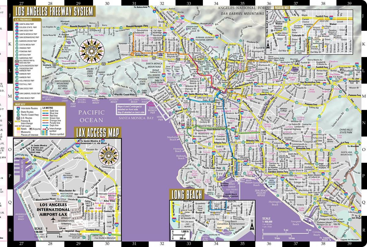 Karte Von Los Angeles Stadtplan Von Los Angeles Kalifornien Kalifornien Usa