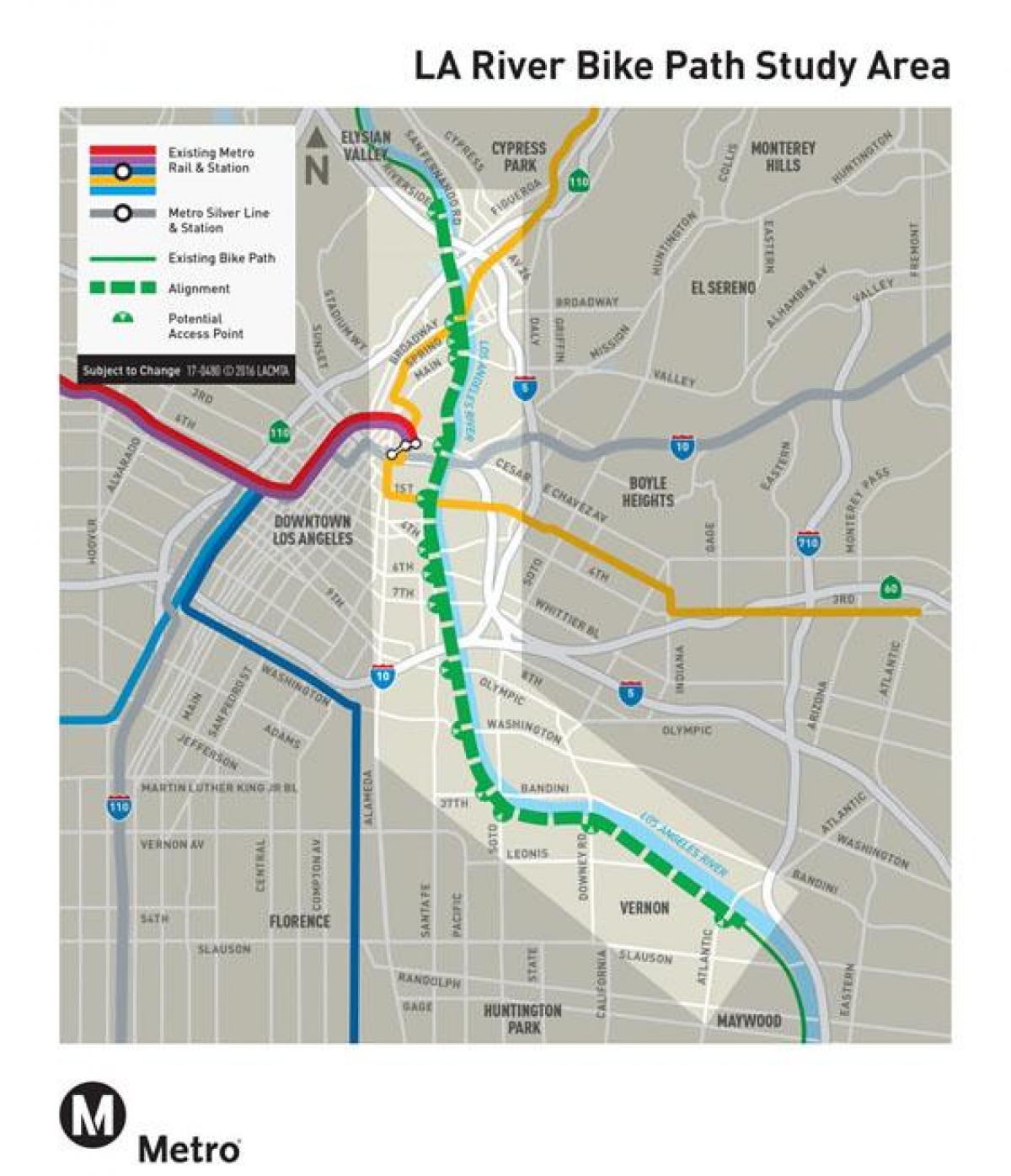 Los Angeles river bike path anzeigen