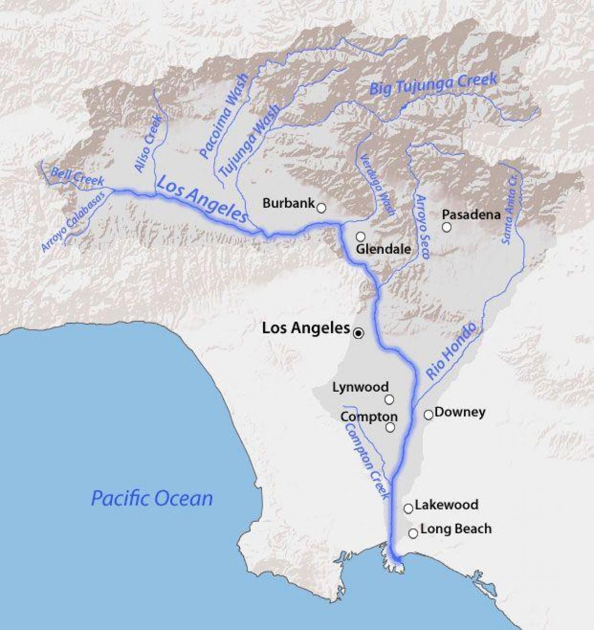 Los Angeles river Karte
