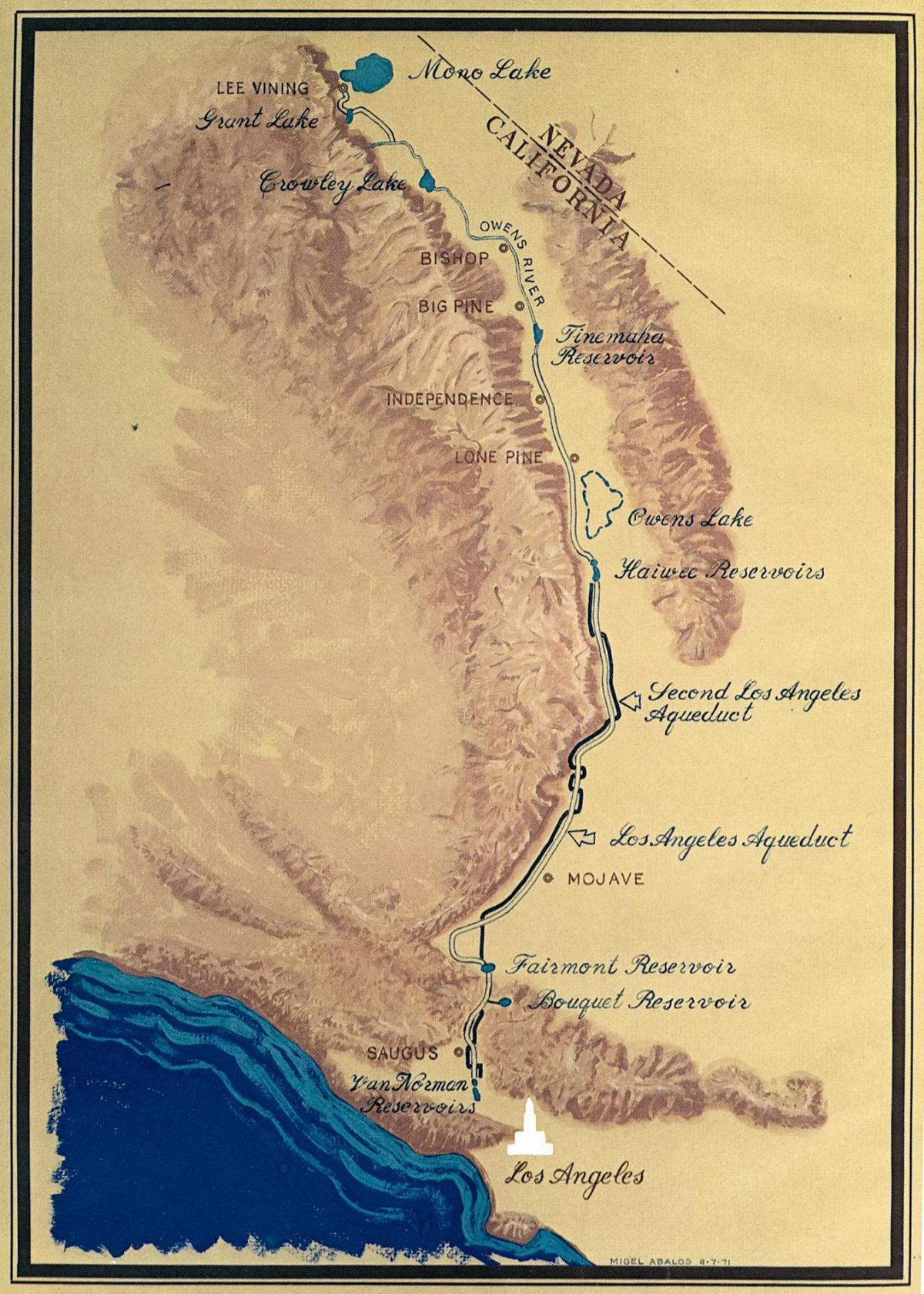 Karte von Los Angeles-Aquädukt