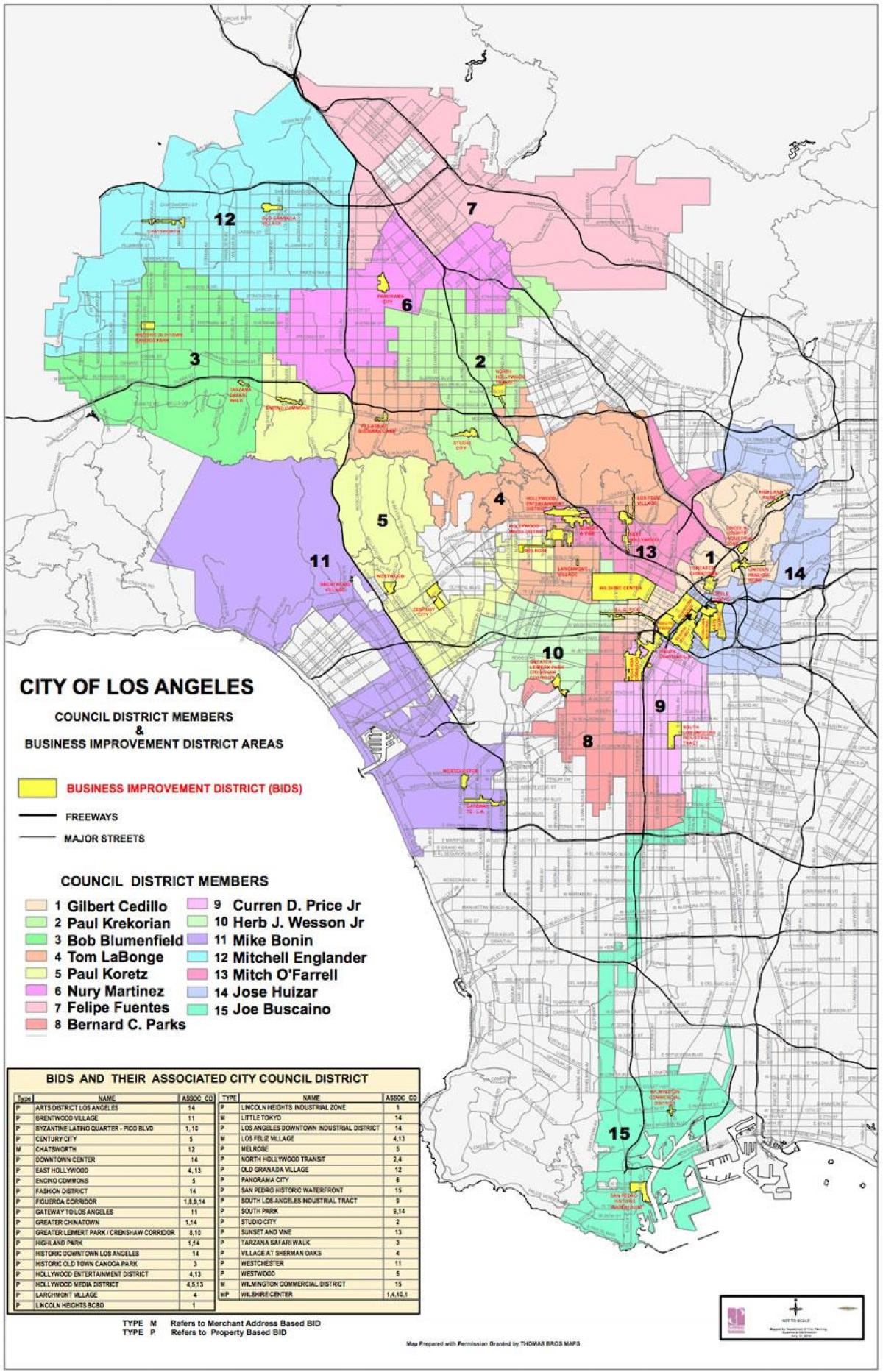 Los Angeles council district anzeigen