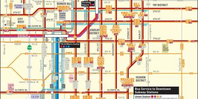 Los Angeles U-Bahn-Karte