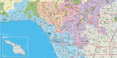 Karte der großen Karte von Los Angeles