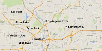 Karte von echo park Los Angeles