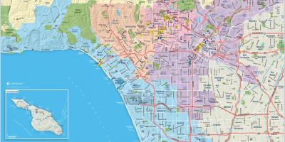 Karte von greater Los Angeles ca