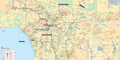 Los Angeles-bike-Karte