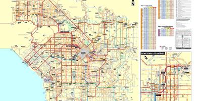 Los Angeles metro-bus-Karte