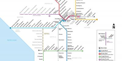 Karte von LA U-Bahn-ausbau 