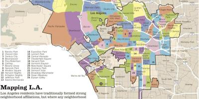 Karte von Los Angeles Nachbarschaften