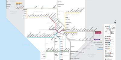 Los Angeles-Zug-Karte