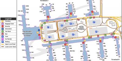 Lax Flughafen terminal Karte