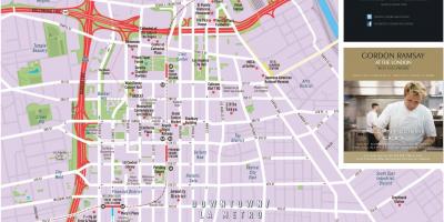 Straßenkarte von downtown Los Angeles