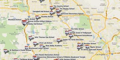 Karte von Los Angeles Schulen