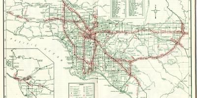 Karte von Los Angeles Karte 1940