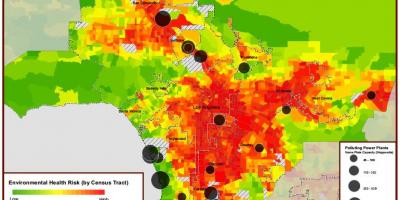 Karte von Los Angeles Luftqualität 