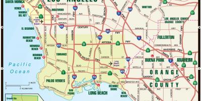Karte von Los Angeles Mautstraßen