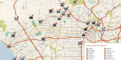Karte von Los Angeles Sehenswürdigkeiten
